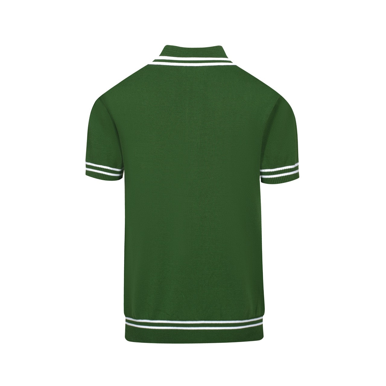 Elegancka zielona dzianinowa koszulka polo