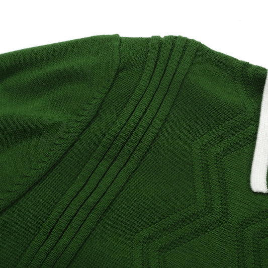 Elegancka zielona dzianinowa koszulka polo