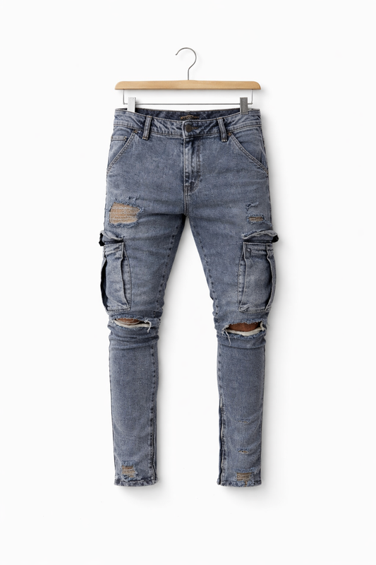 Męskie Jeansy Slim Fit z Elastycznego Denimu