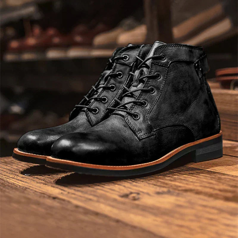 Męskie sznurowane buty w klasycznym stylu