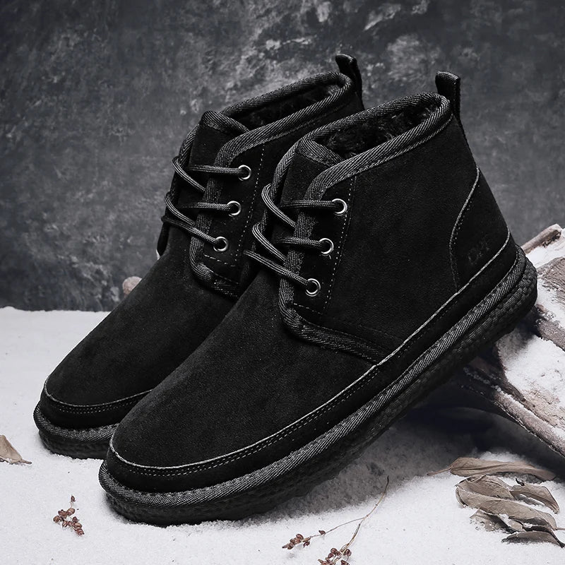 Męskie buty sznurowane z podszewką