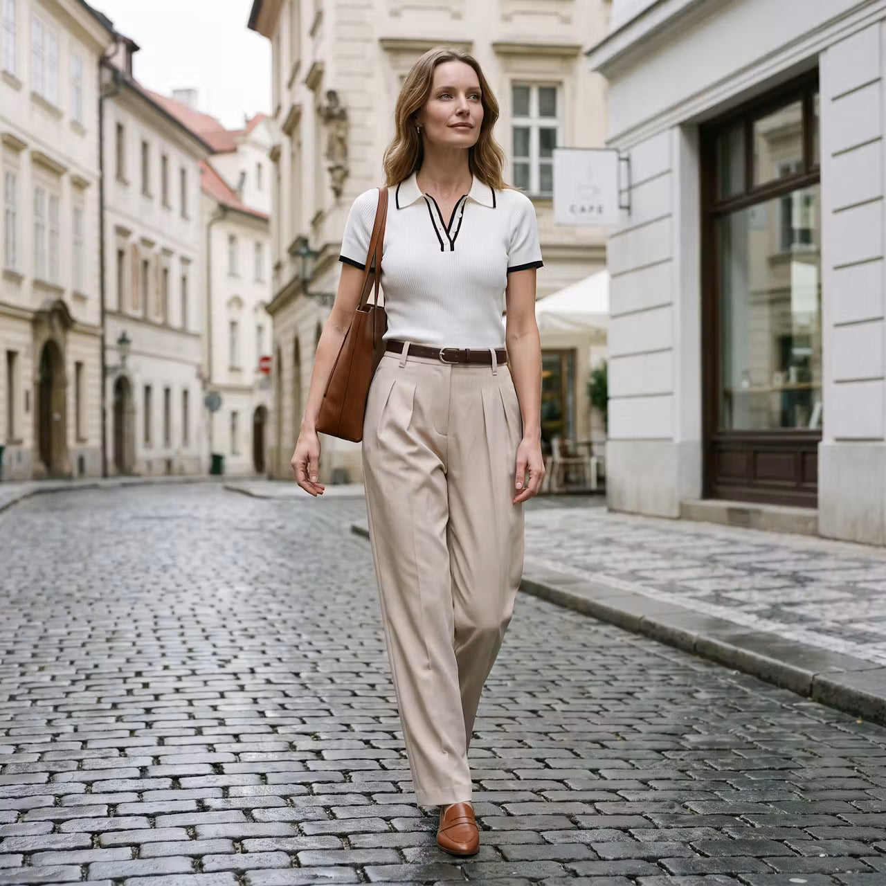 Eliza dzianinowa koszulka polo z kontrastowym wykończeniem
