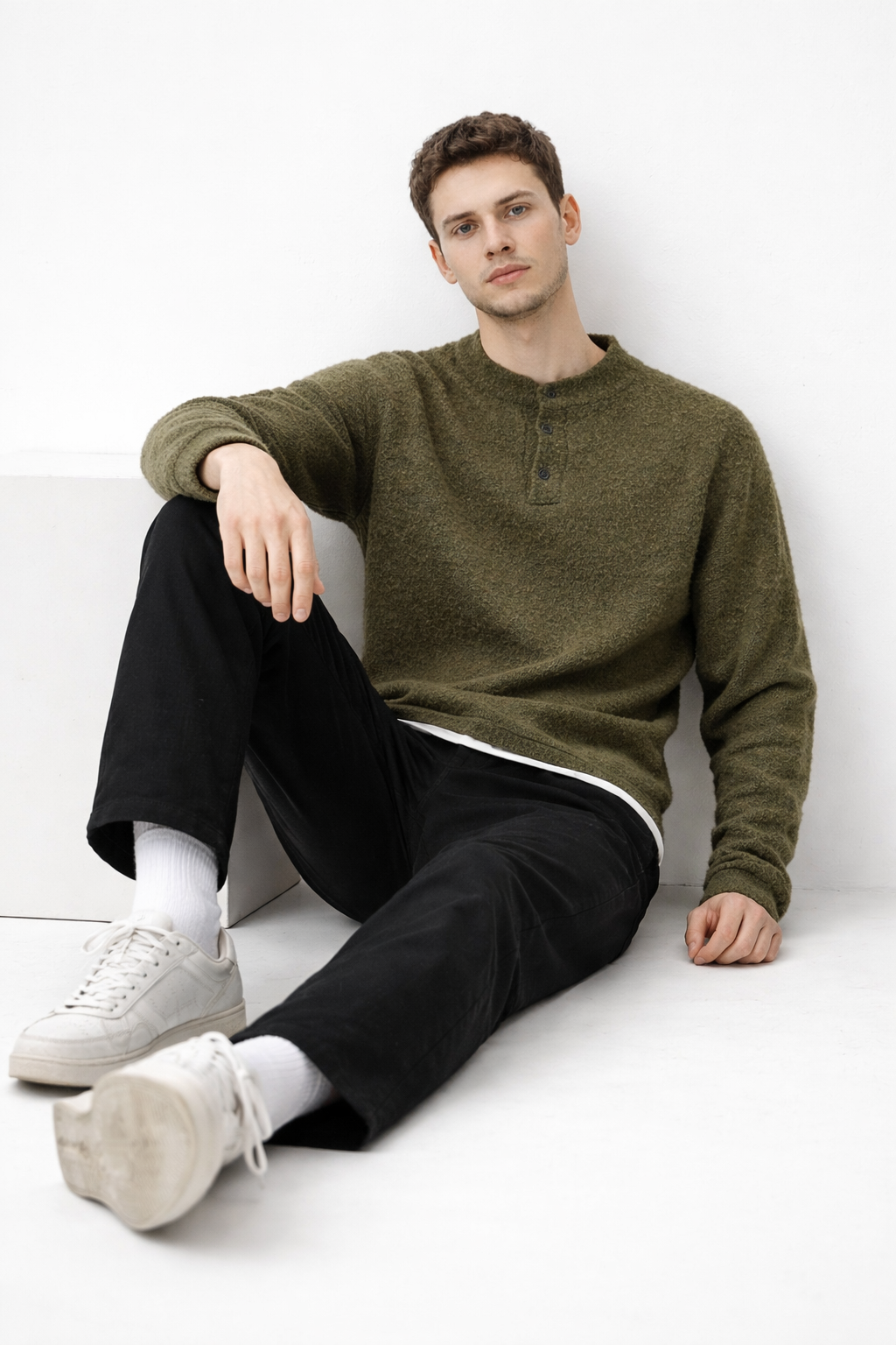 Dzianinowy Top Henley