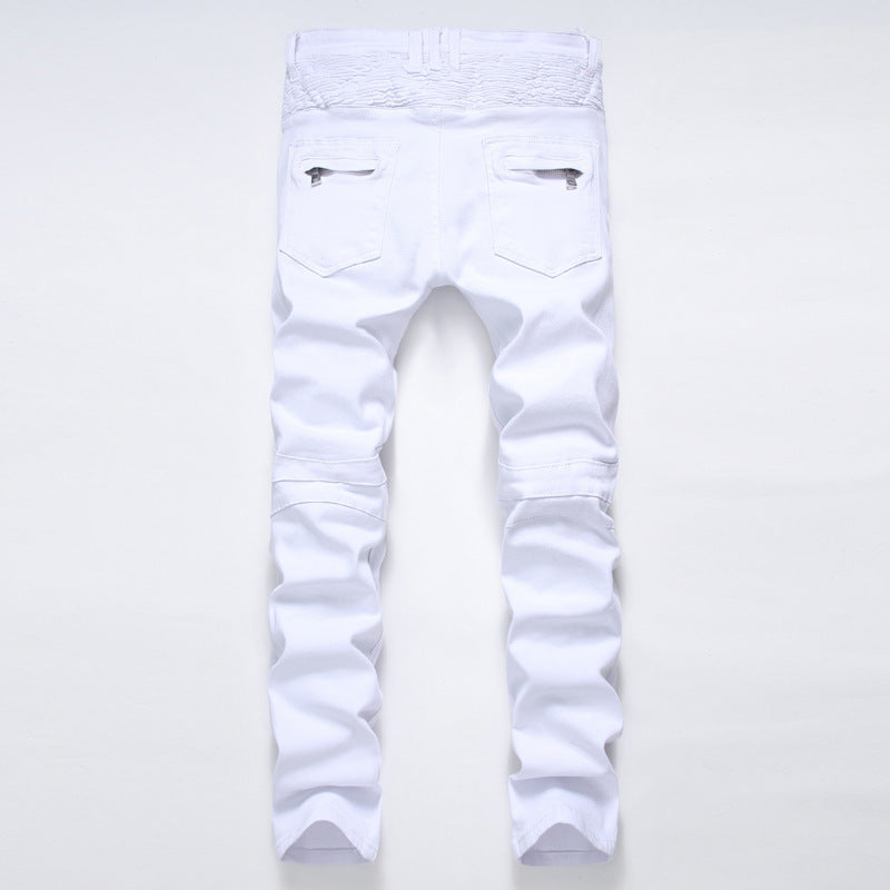 Męskie Jeansy Biker Slim Fit
