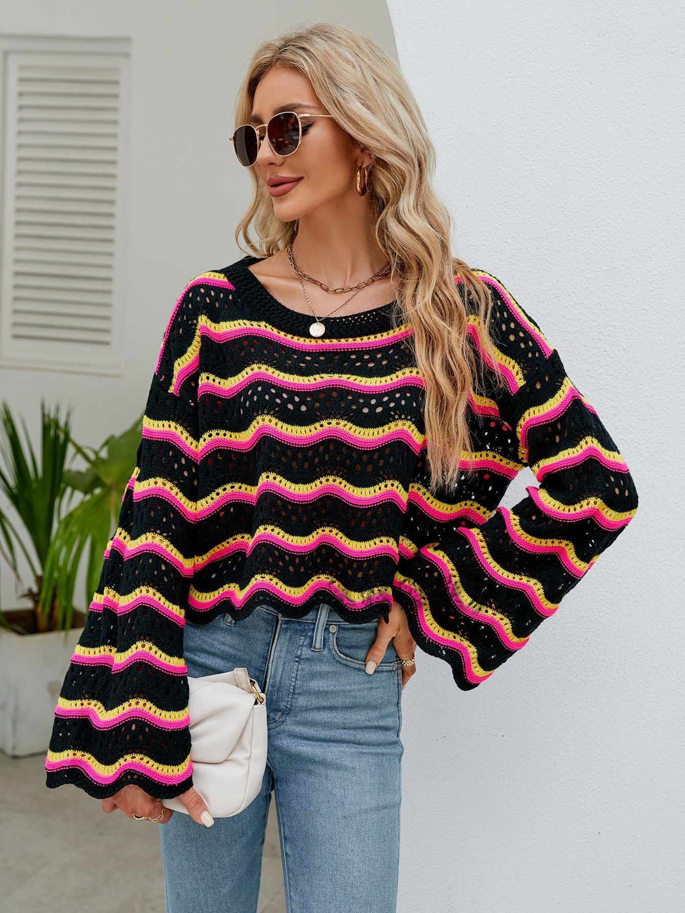 Dzianinowy Sweter Capri Wave