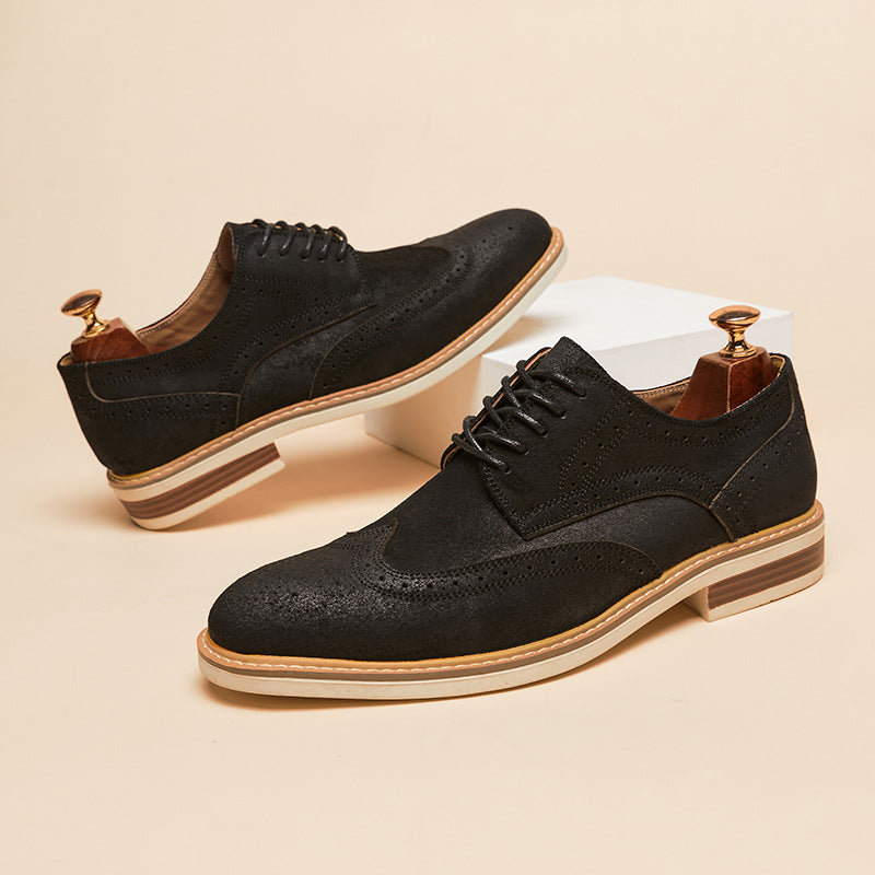 Męskie buty brogue Oxford w odcieniu brązu
