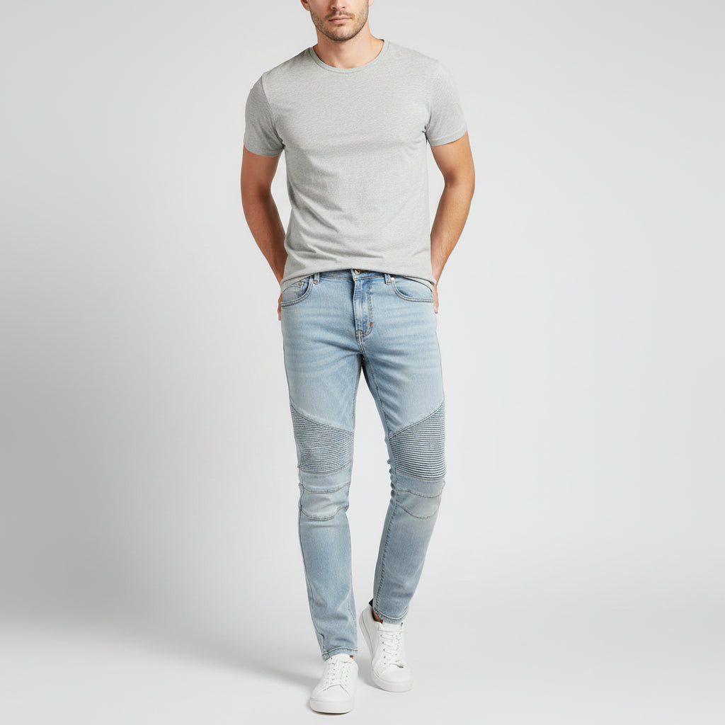Męskie Jeansy Biker Slim Fit