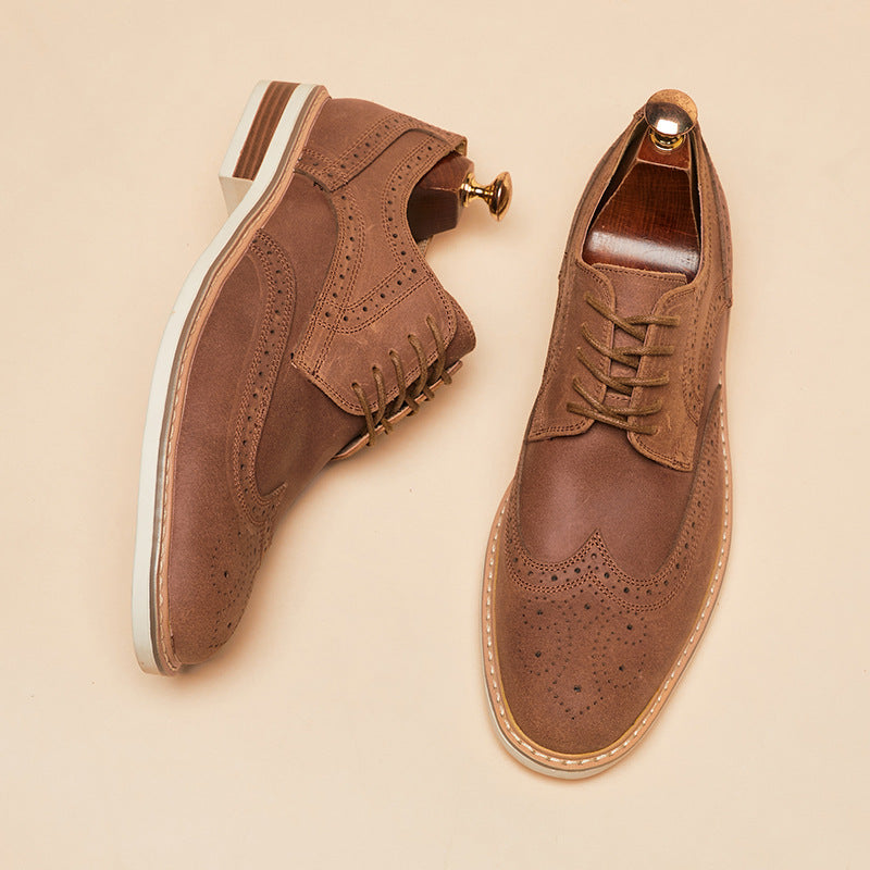 Męskie buty brogue Oxford w odcieniu brązu