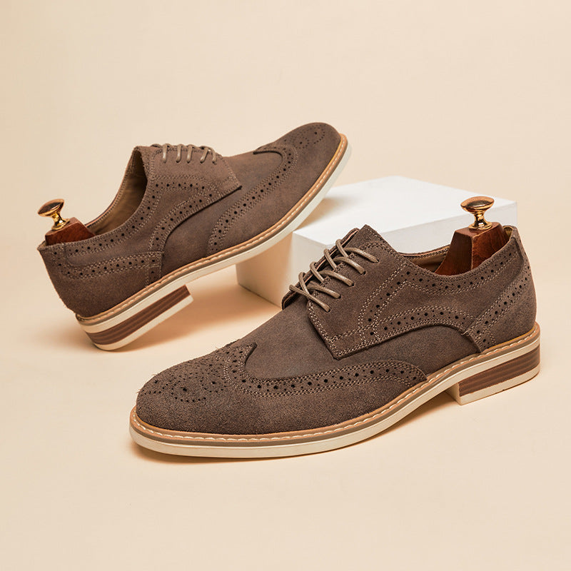 Męskie buty brogue Oxford w odcieniu brązu
