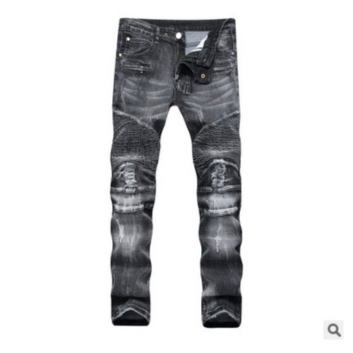 Męskie Jeansy Biker Slim Fit