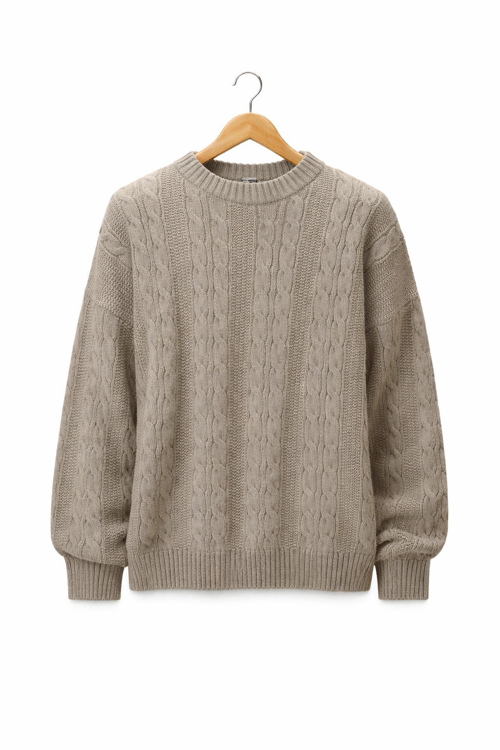 Dzianinowy Sweter z Warkoczem