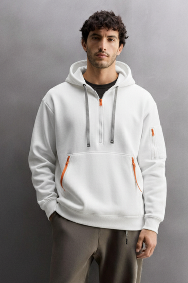 Bluza z kapturem | Tomasz – Pudrowa Biała