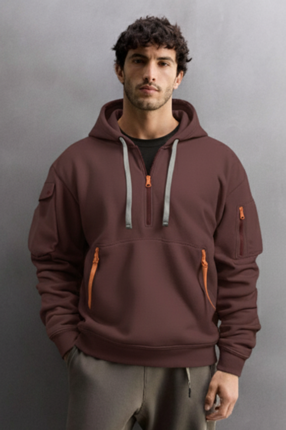 Bluza z kapturem | Piotr – Czekoladowa Brązowa