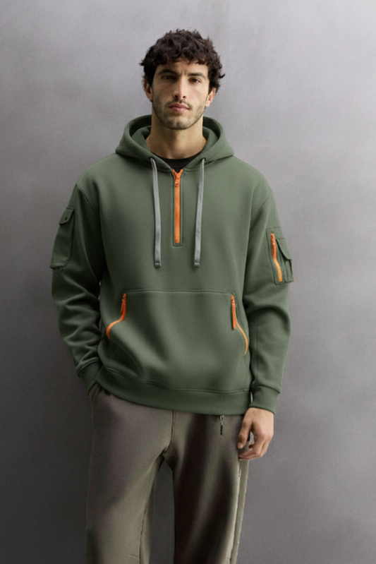 Bluza z kapturem | Łukasz – Oliwkowa Zielona