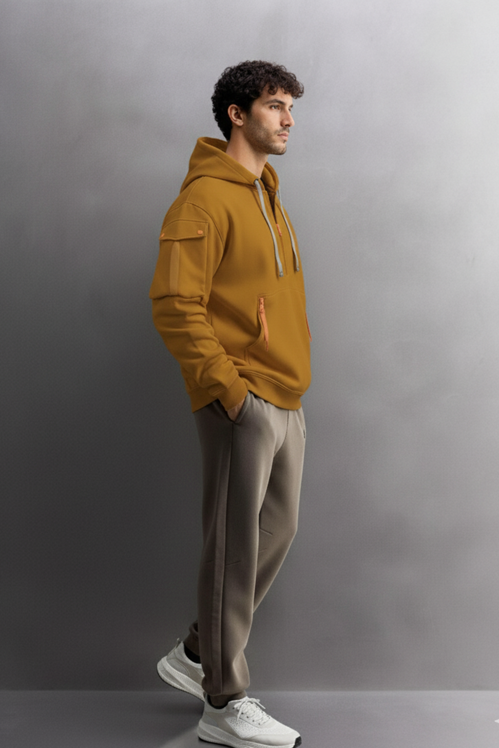 Bluza z kapturem | Andrzej – Miedzianobrązowa