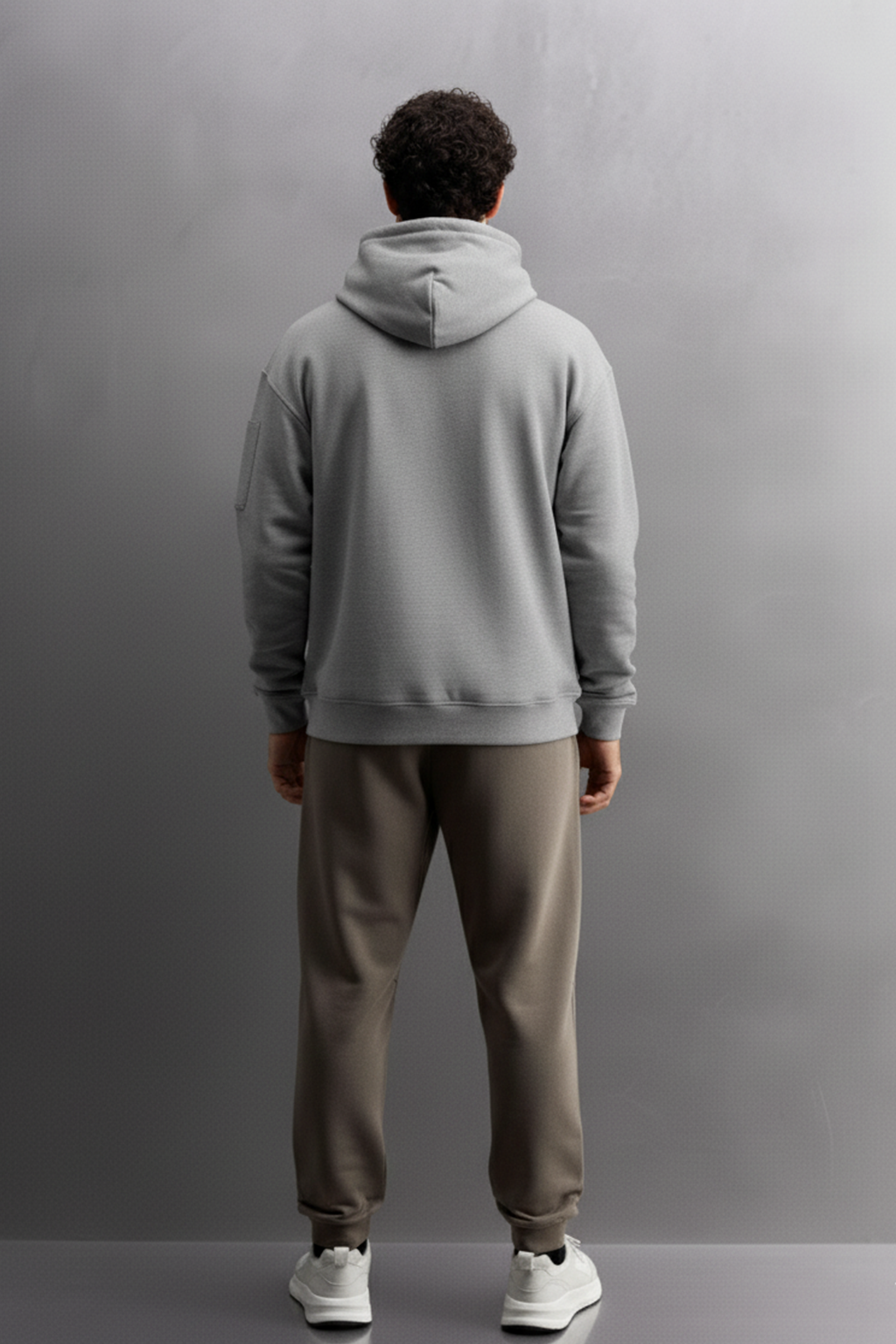 Bluza z kapturem | Damian – Popielata Szara