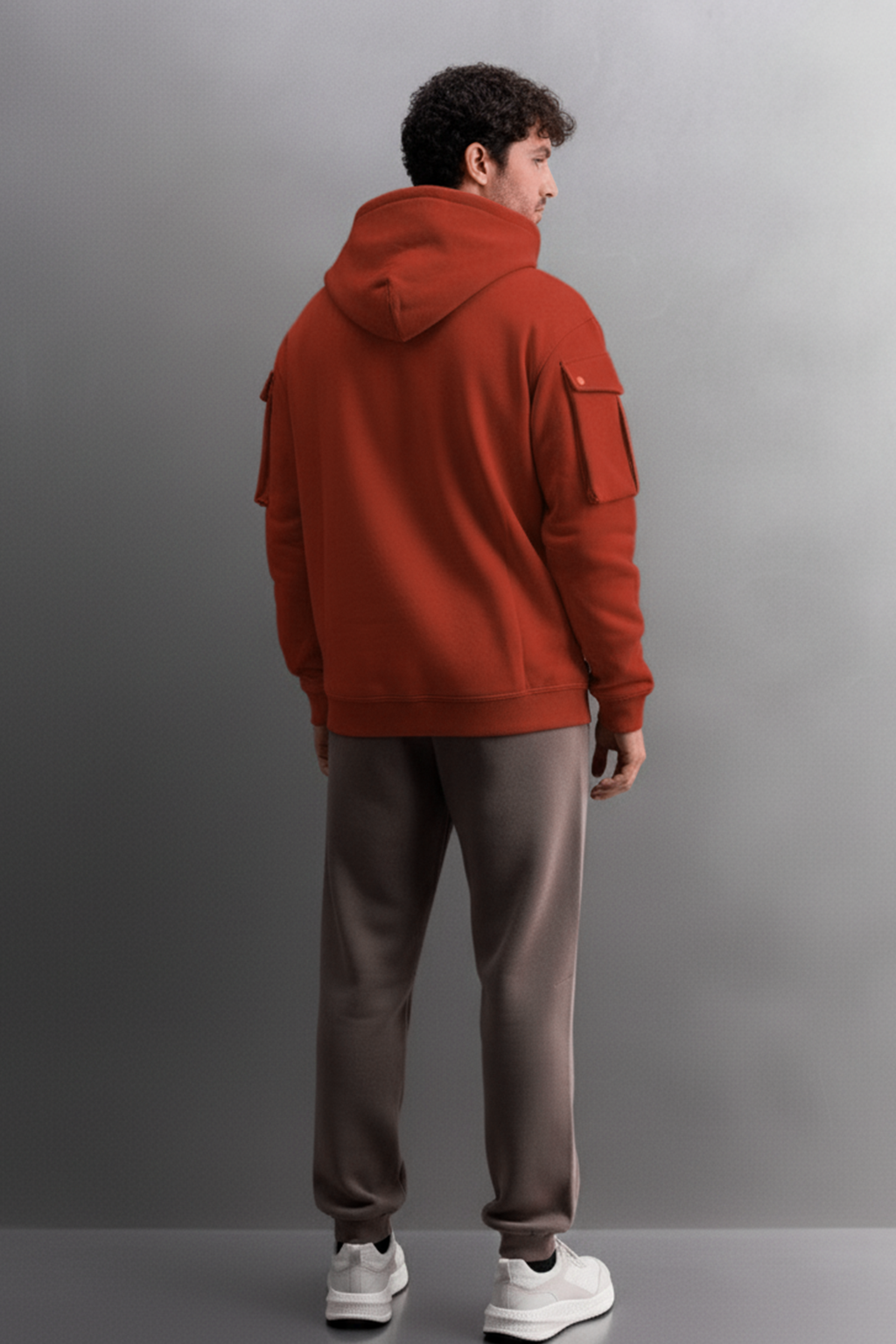 Bluza z kapturem | Krzysztof – Ceglastoczerwona