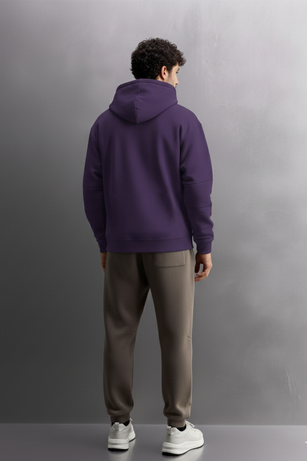 Bluza z kapturem | Adrian – Ciemnopurpurowa