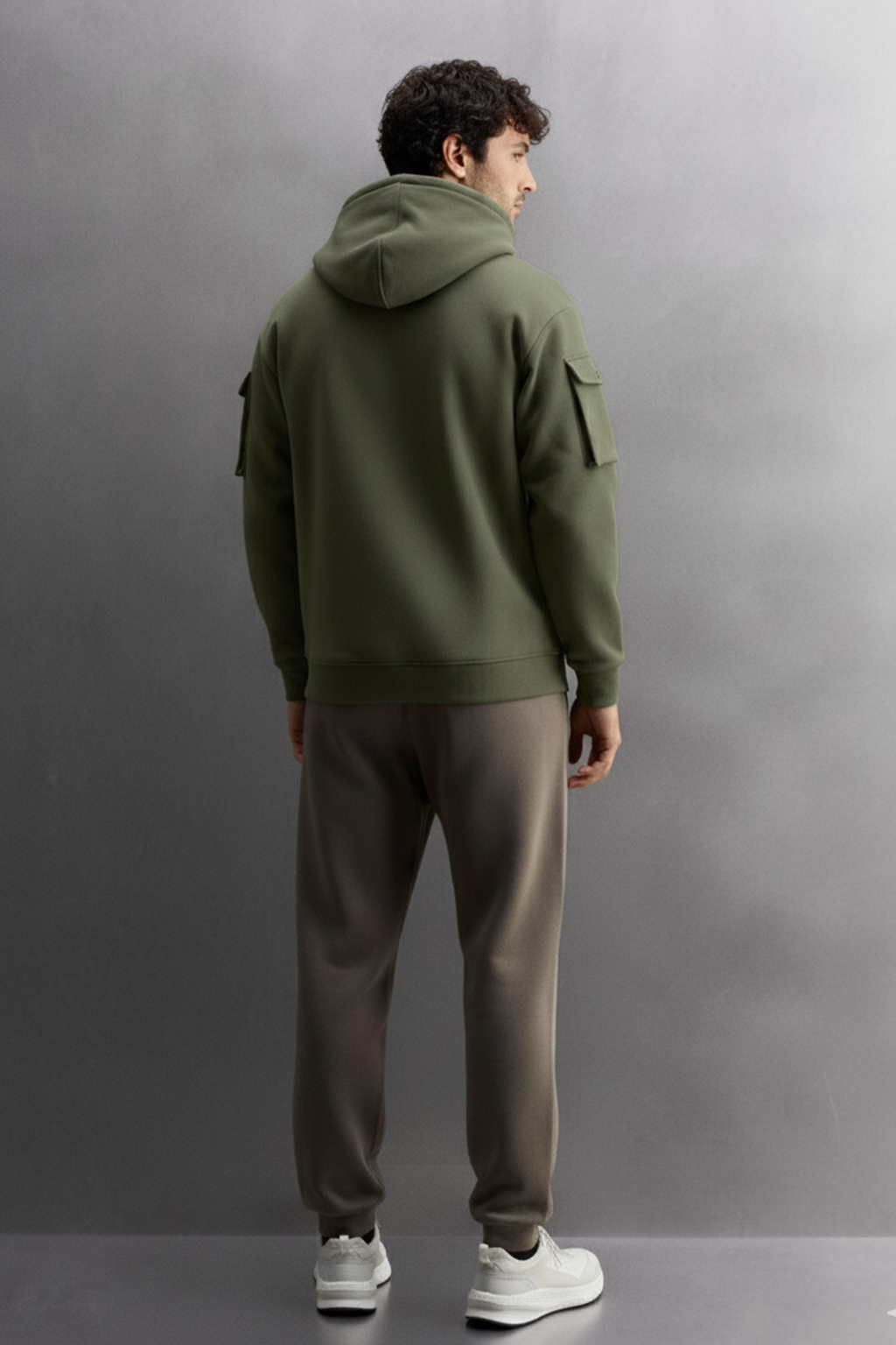 Bluza z kapturem | Łukasz – Oliwkowa Zielona
