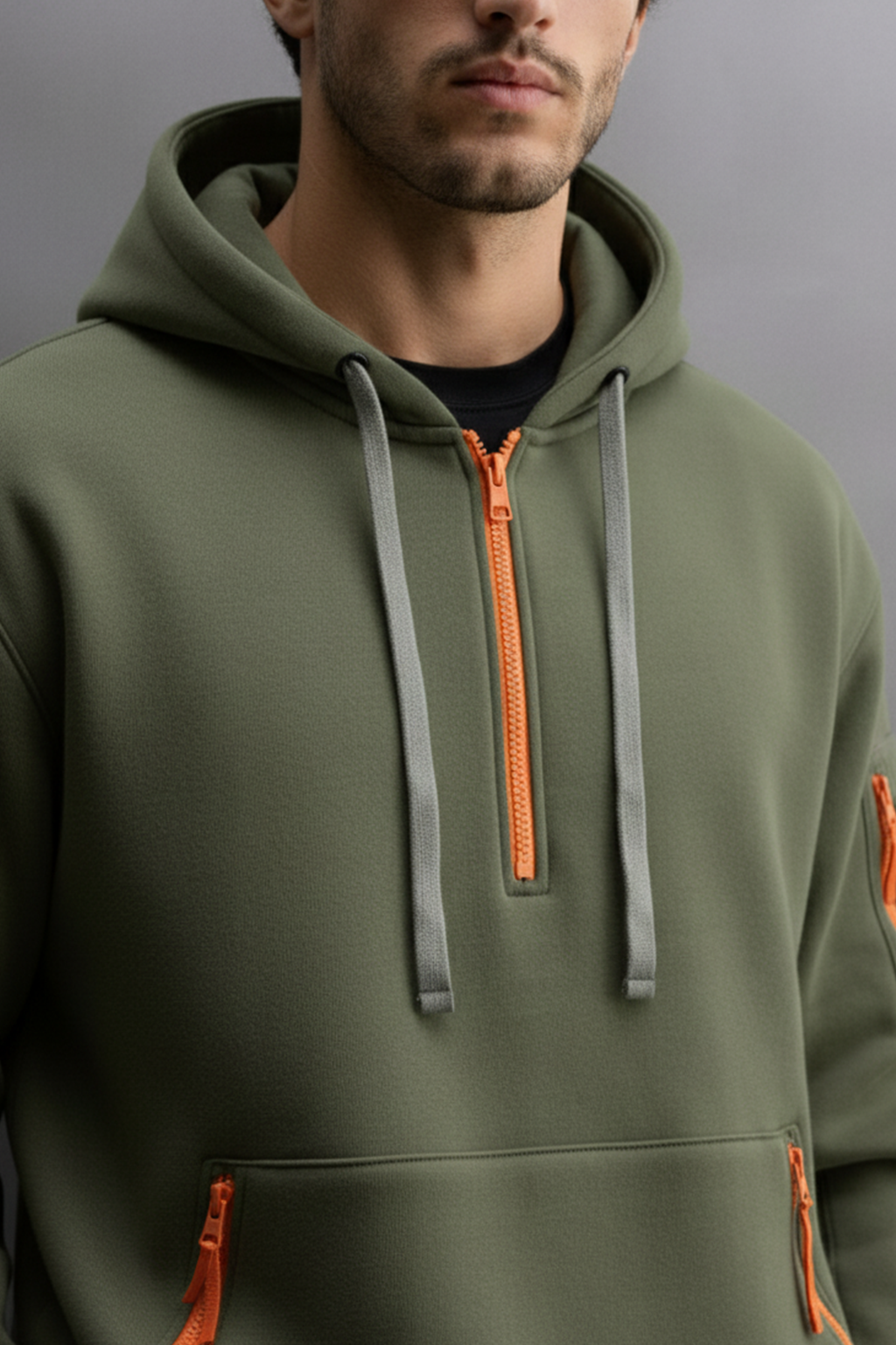 Bluza z kapturem | Łukasz – Oliwkowa Zielona
