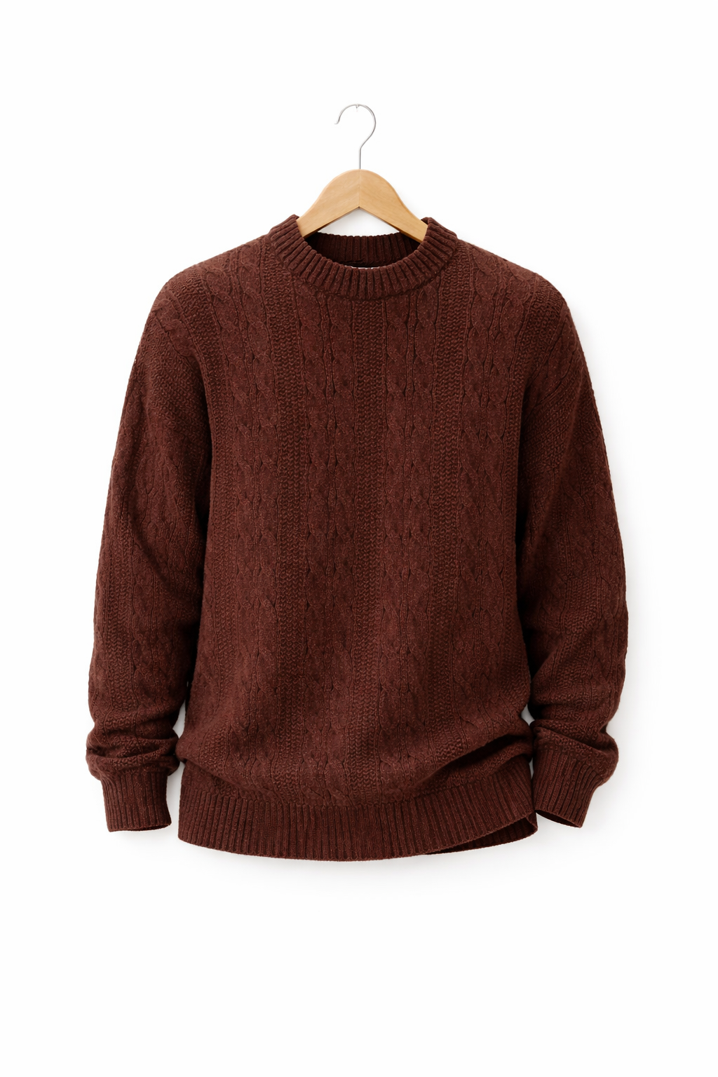 Dzianinowy Sweter z Warkoczem