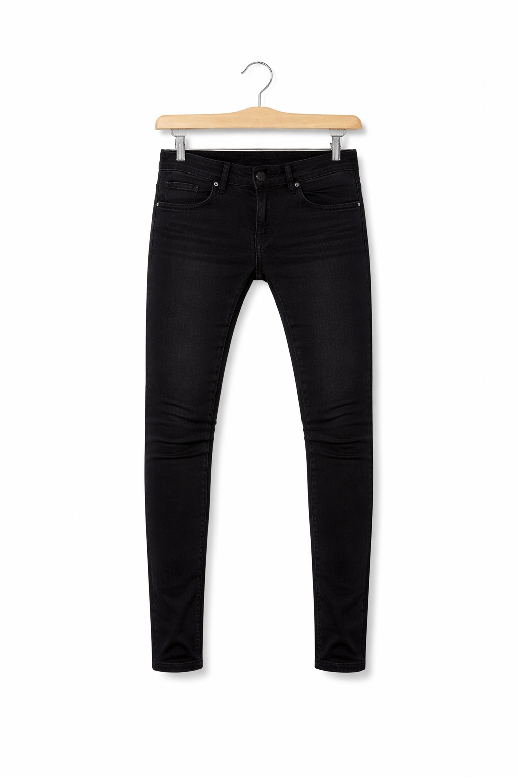 Męskie Czarne Jeansy Skinny