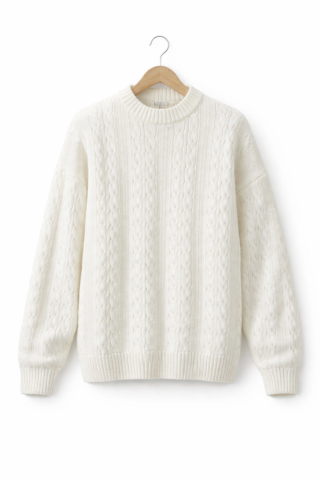 Dzianinowy Sweter z Warkoczem