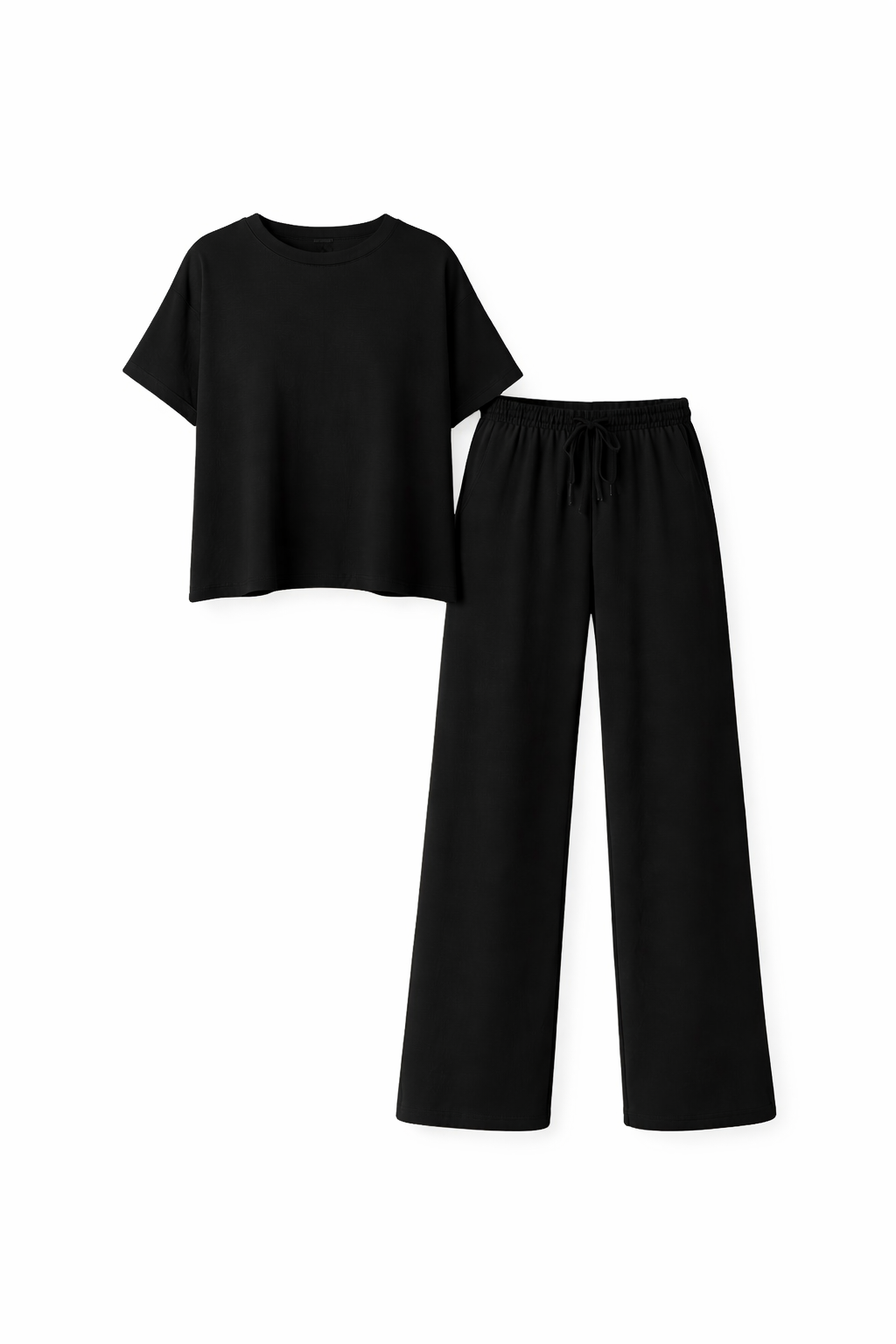 Damski Dzianinowy Zestaw Koszulka i Spodnie