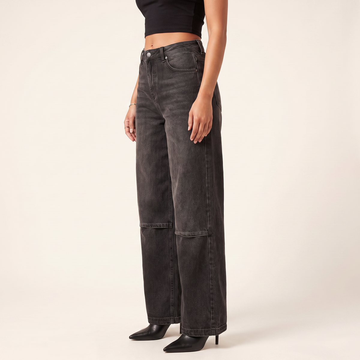 Azura Jeans met Wijde Pijpen en Vleugelmotief
