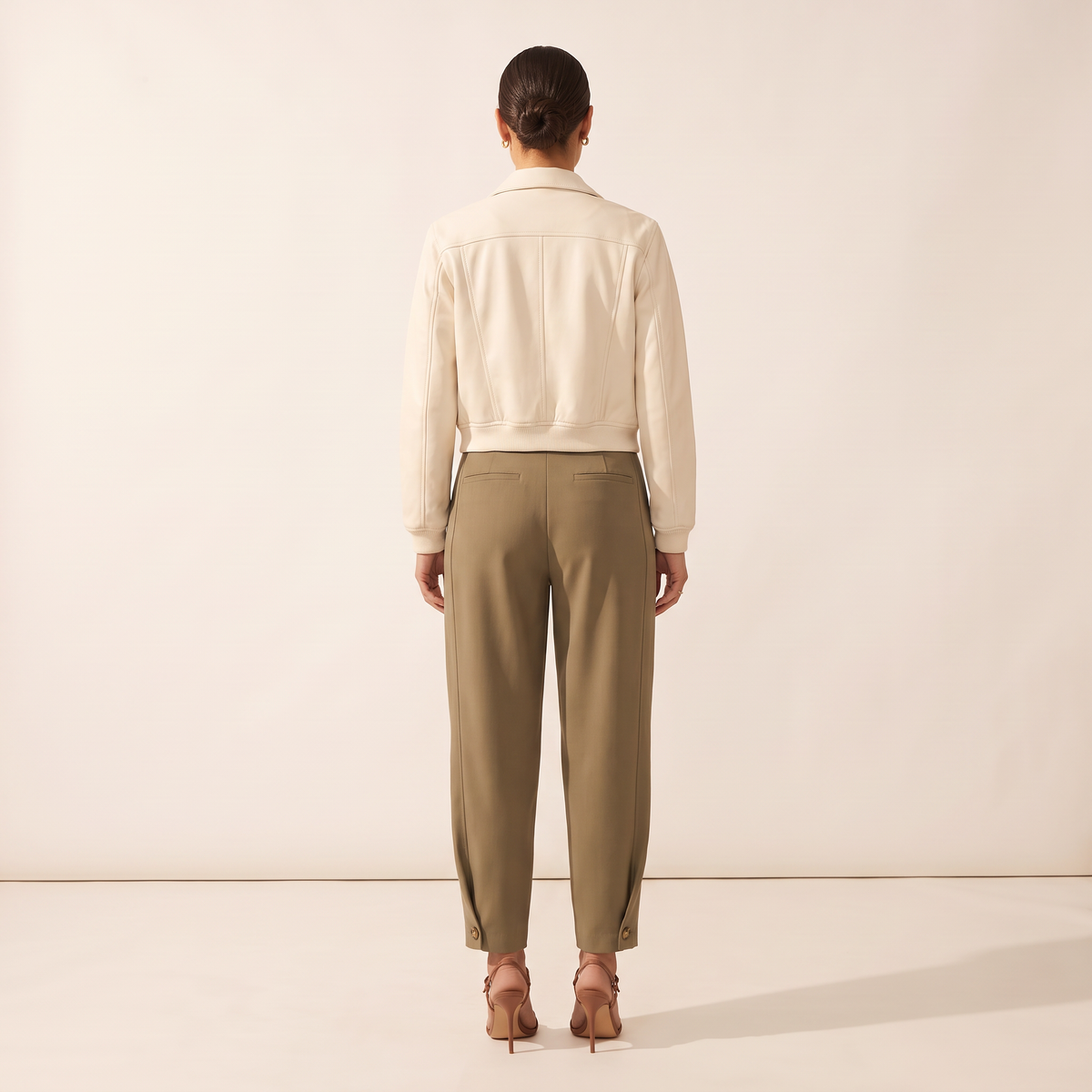Arovia cropped broek met ballonspijpen