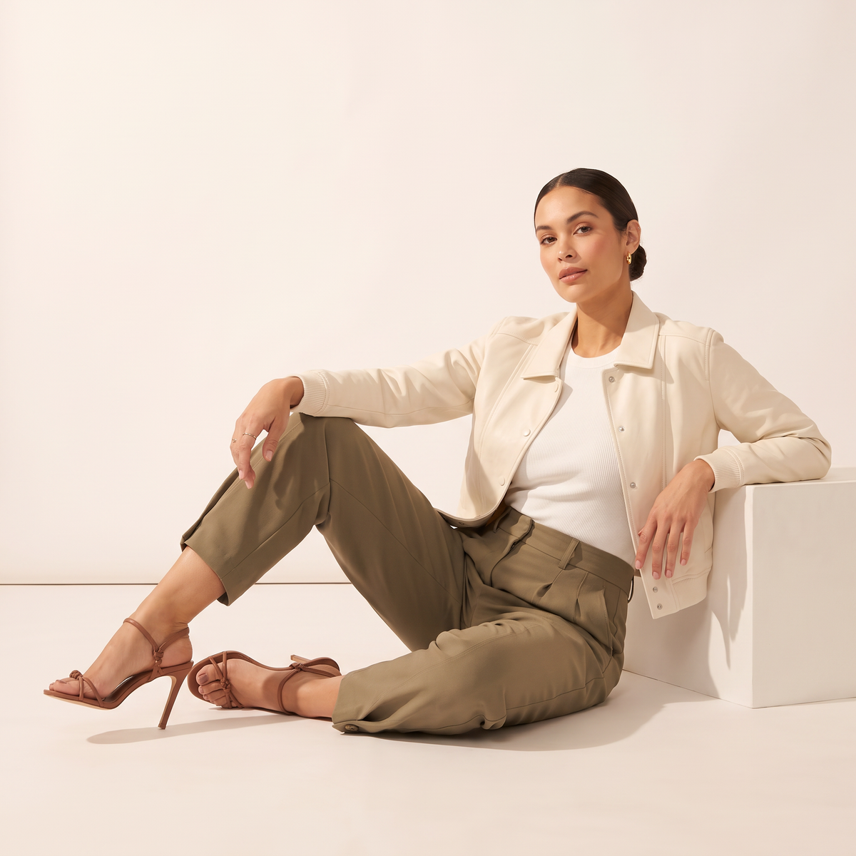 Arovia cropped broek met ballonspijpen