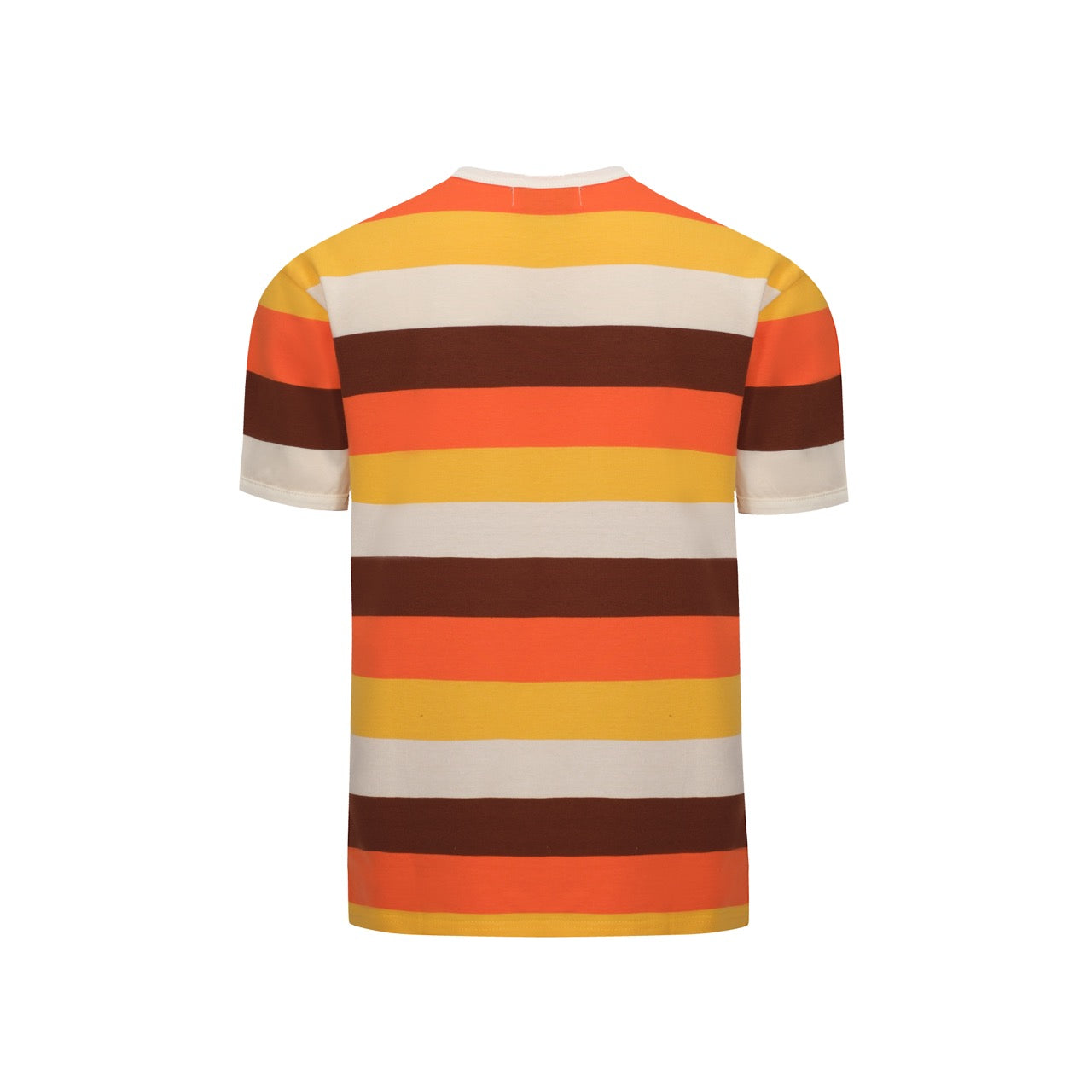 Męska dzianinowa koszulka w stylu retro z poziomymi paskami