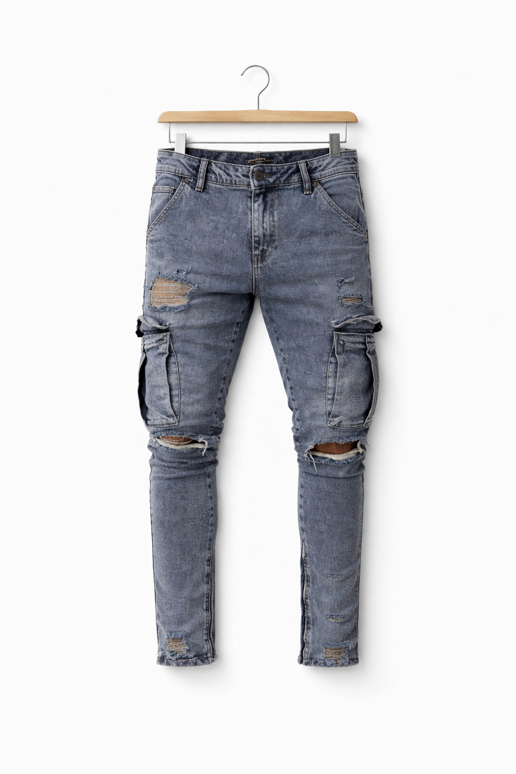 Męskie Jeansy Slim Fit z Elastycznego Denimu