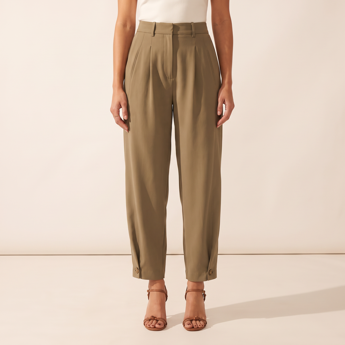 Arovia cropped broek met ballonspijpen