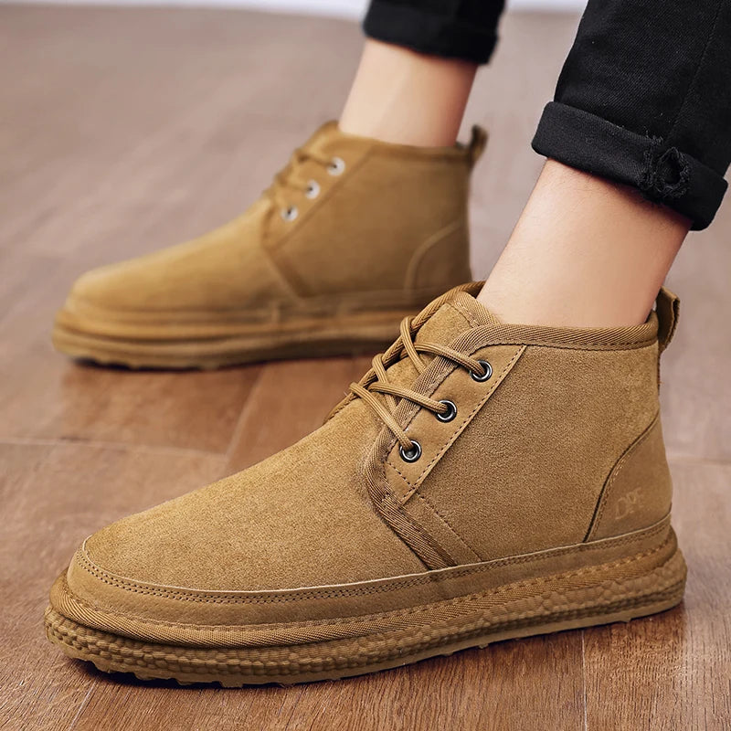 Męskie buty sznurowane z podszewką