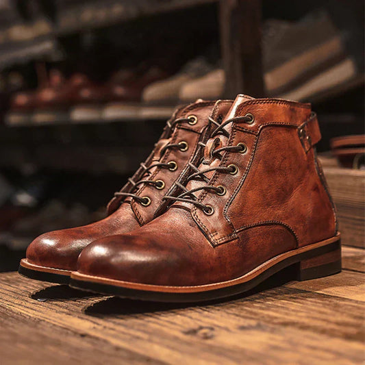 Męskie sznurowane buty w klasycznym stylu