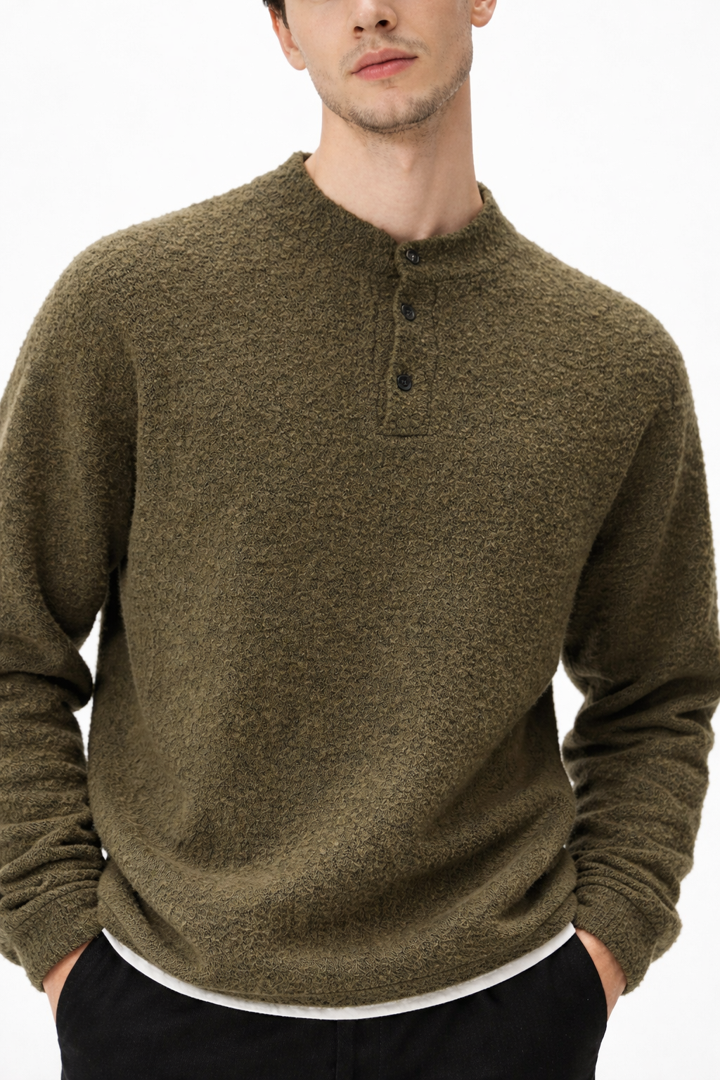 Dzianinowy Top Henley