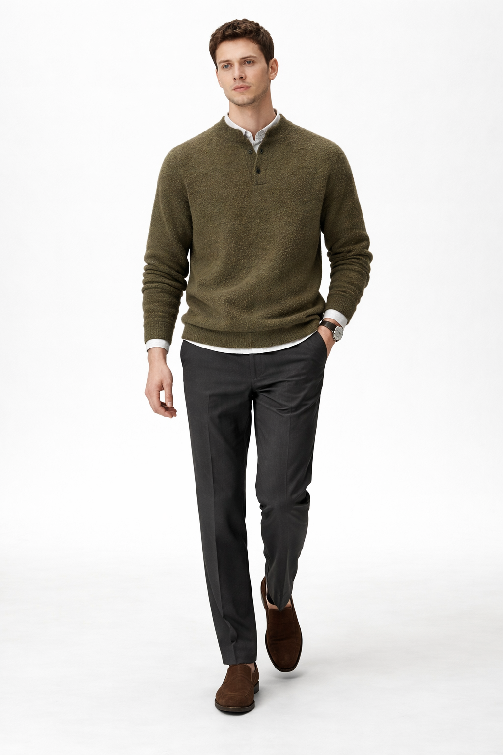 Dzianinowy Top Henley