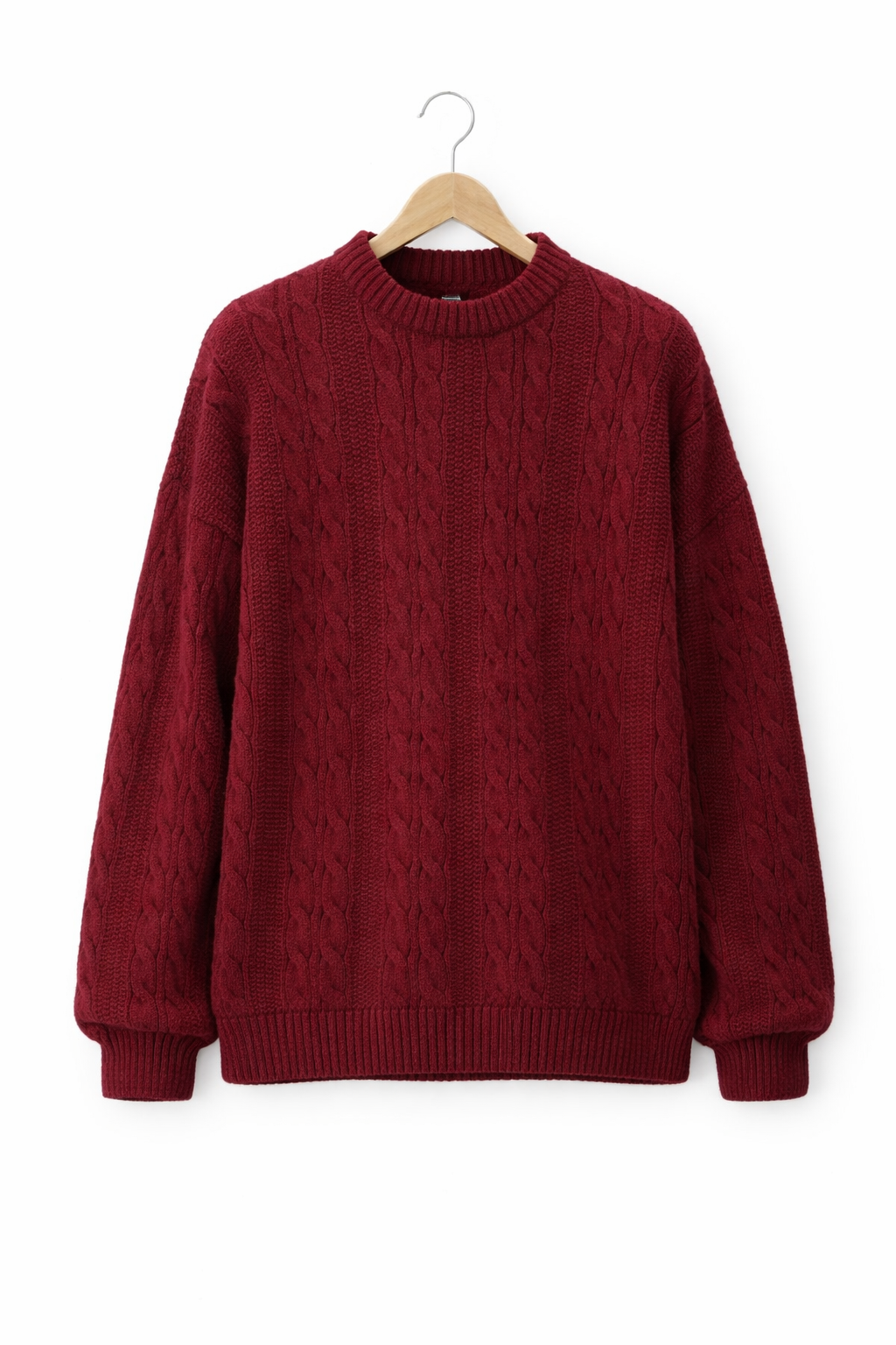 Dzianinowy Sweter z Warkoczem
