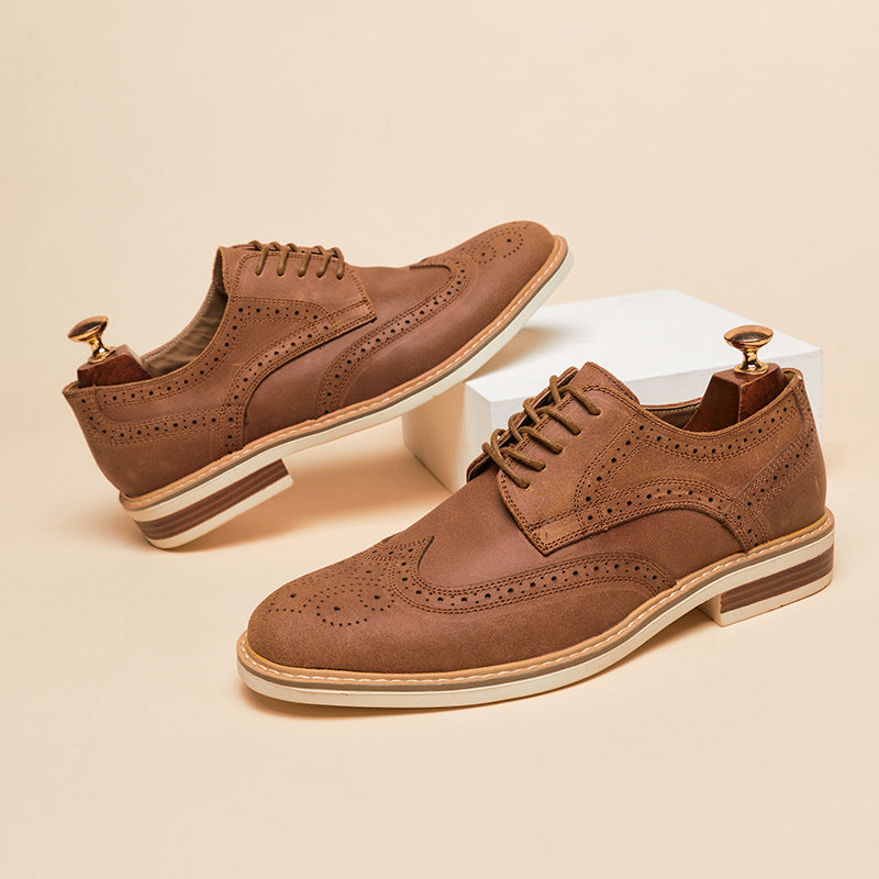 Męskie buty brogue Oxford w odcieniu brązu