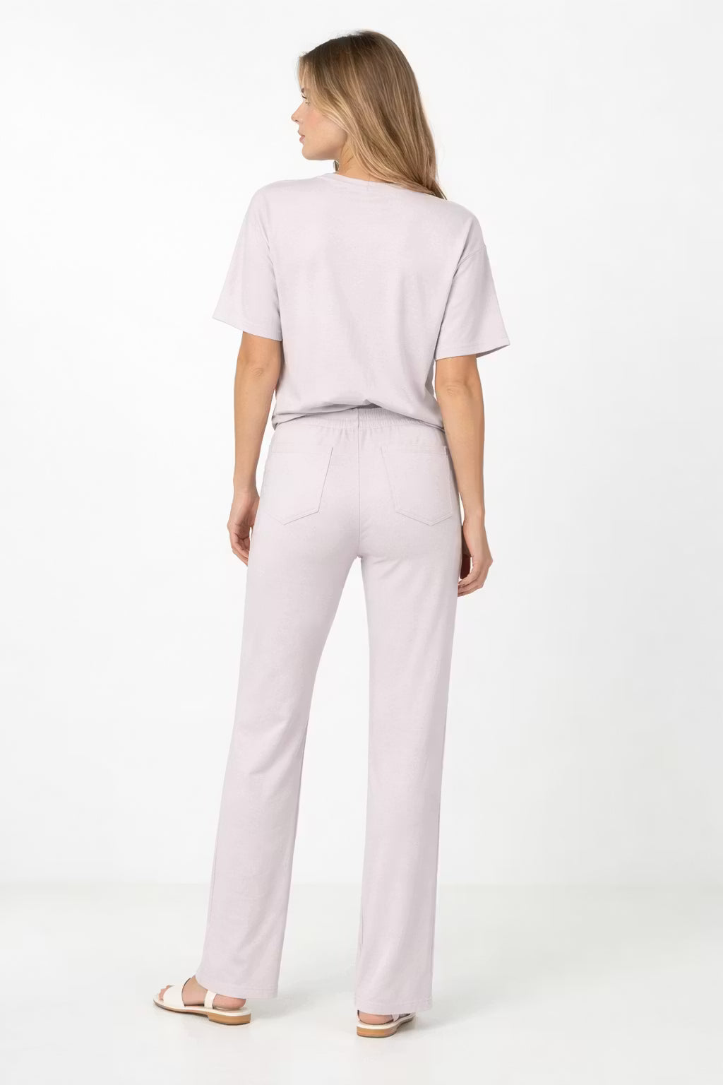 Damski Dzianinowy Zestaw Koszulka i Spodnie