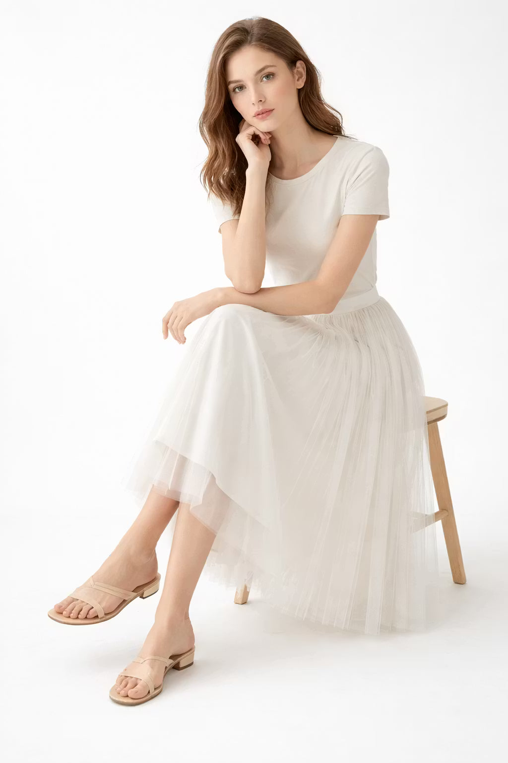 Spódnica Midi Tulle Sheerlayer