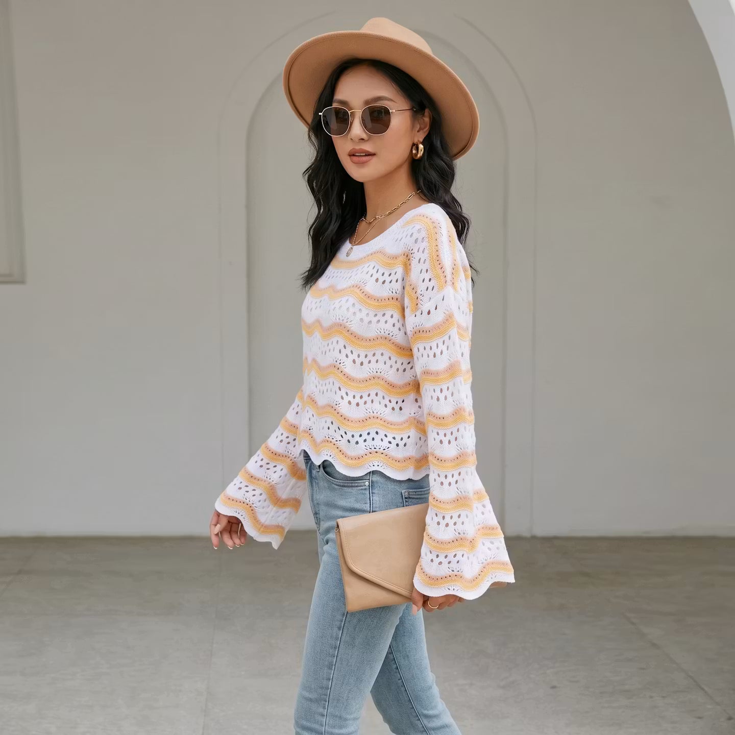 Dzianinowy Sweter Capri Wave