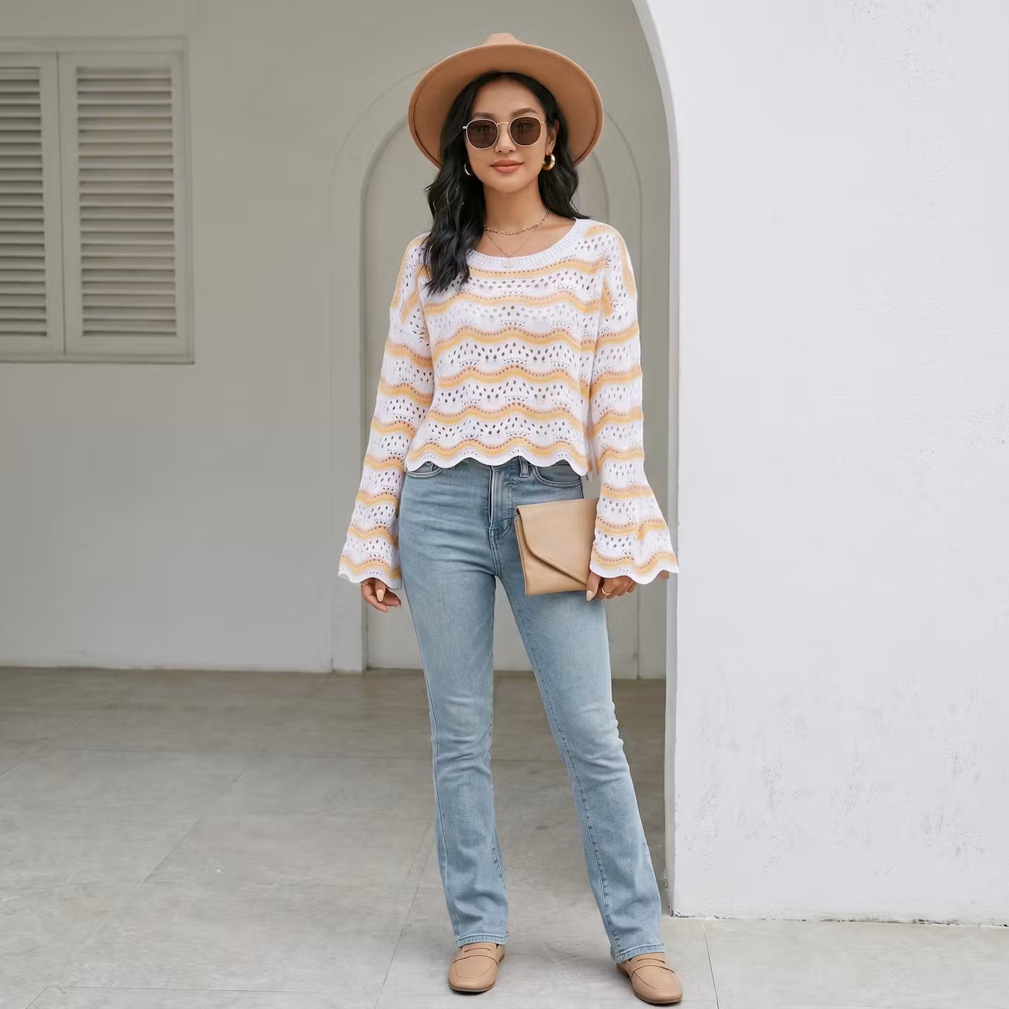 Dzianinowy Sweter Capri Wave