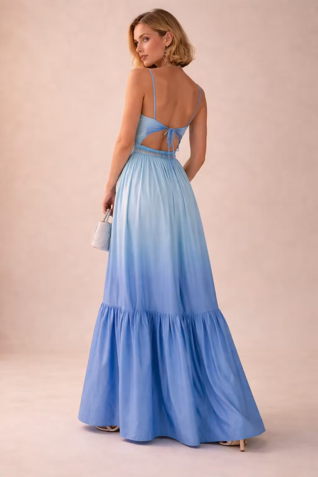 Backless Cutout Cami Long Dress