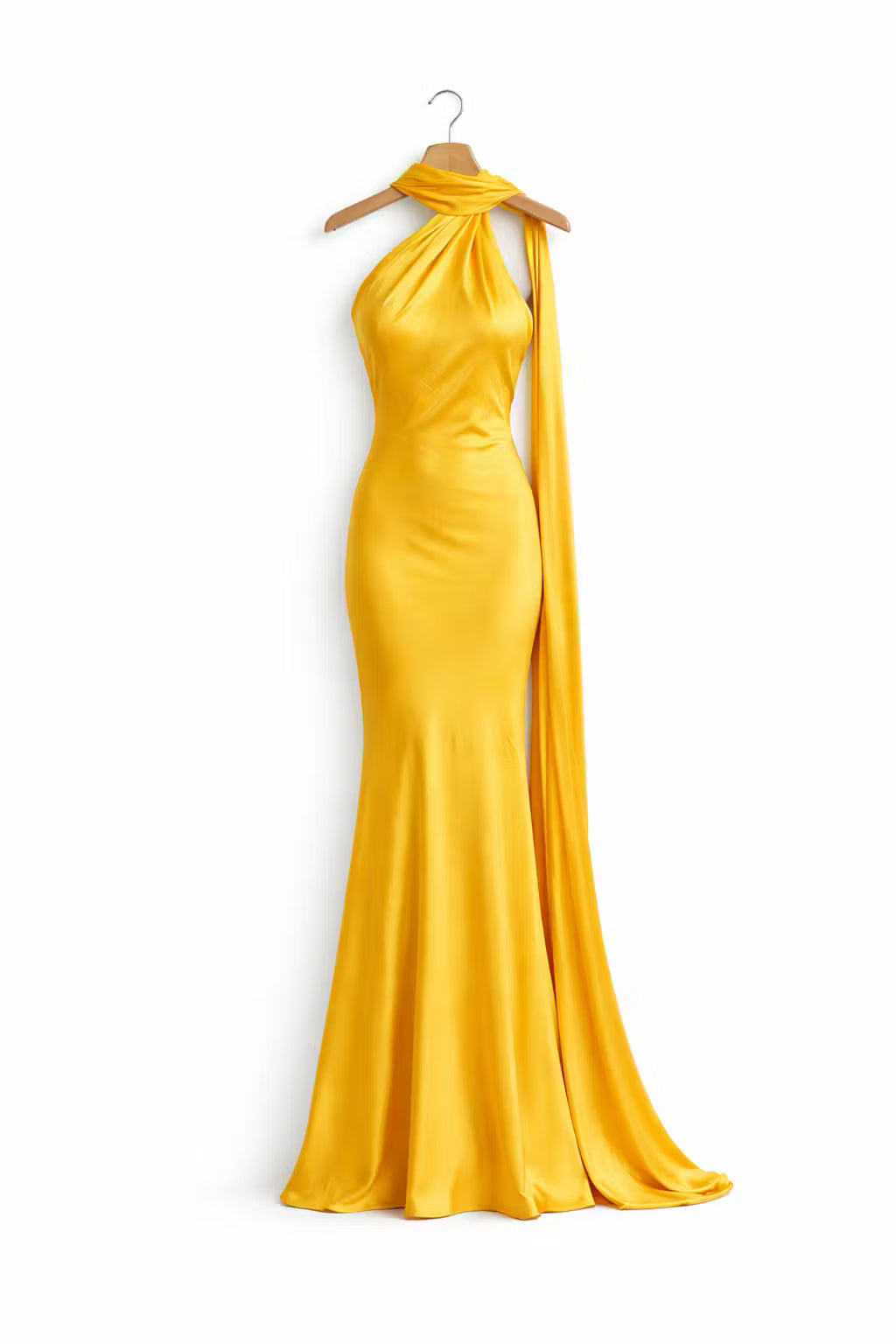 Sukienka Maxi One-Shoulder z Peleryną