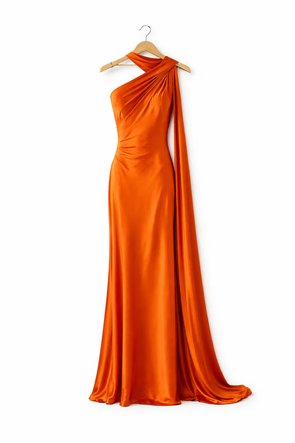 Sukienka Maxi One-Shoulder z Peleryną