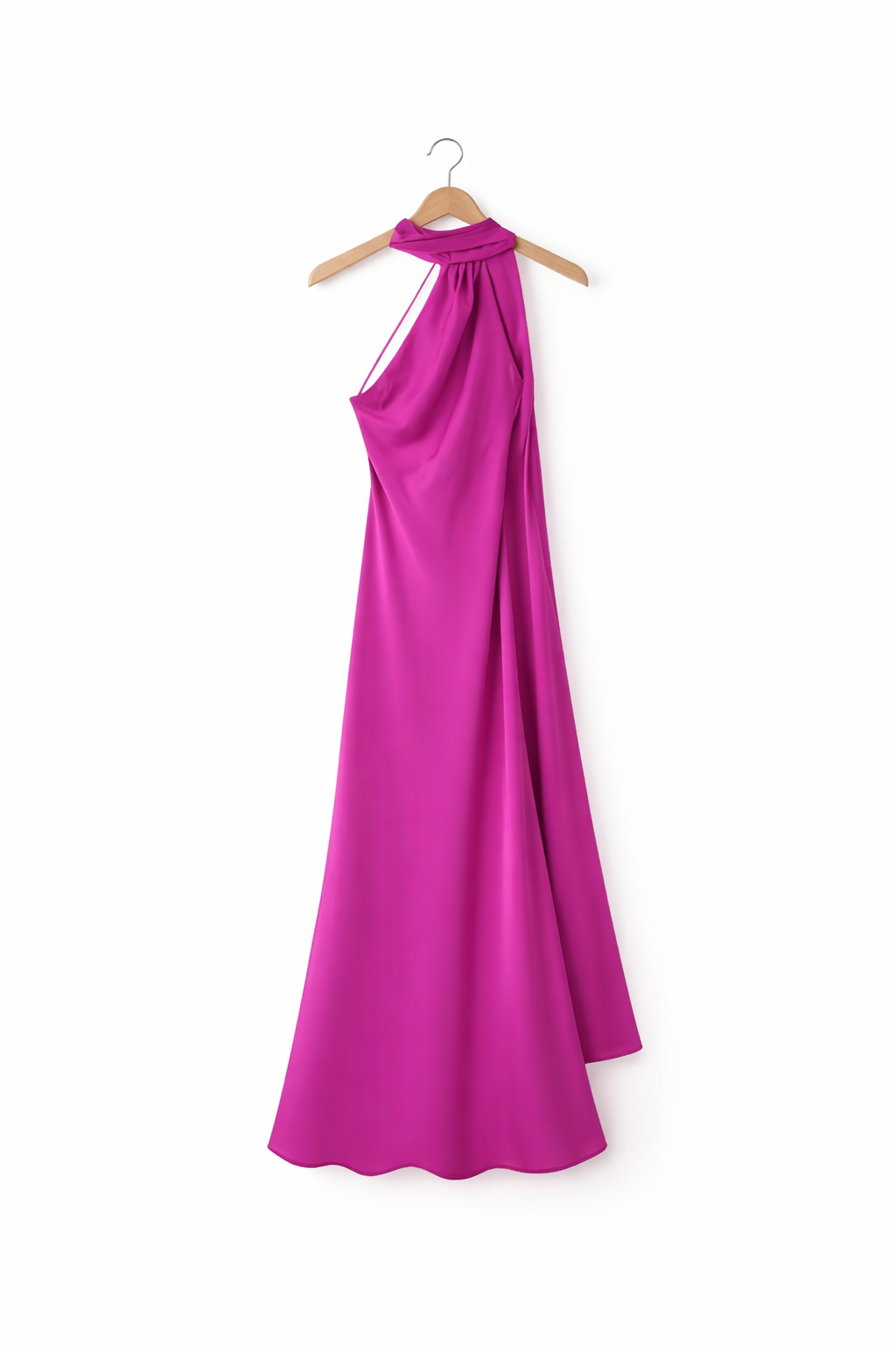 Sukienka Maxi One-Shoulder z Peleryną
