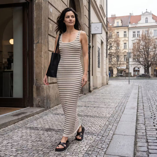 Lena sukienka maxi w paski
