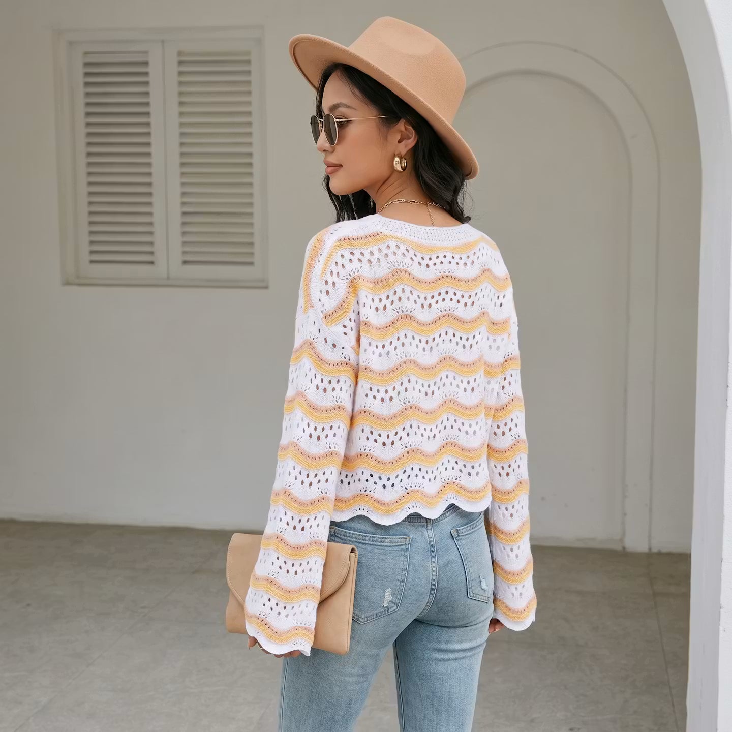 Dzianinowy Sweter Capri Wave